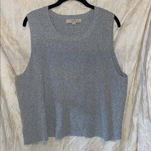 LOFT Women's Gray Sleeveless Top